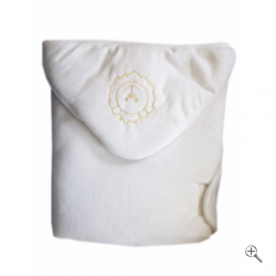 Конверт-одеяло утепленный велюр с вышивкой 2157 белый Папитто
