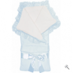 Конверт-одеяло на выписку Нежность 1710-2/1 голубой Сонный Гномик, Россия