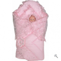 Одеяло-конверт на выписку 72.4 розовый Сдобина